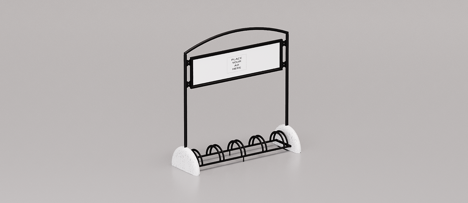 Bicycle stands Pireo Display 5 seats vista 1